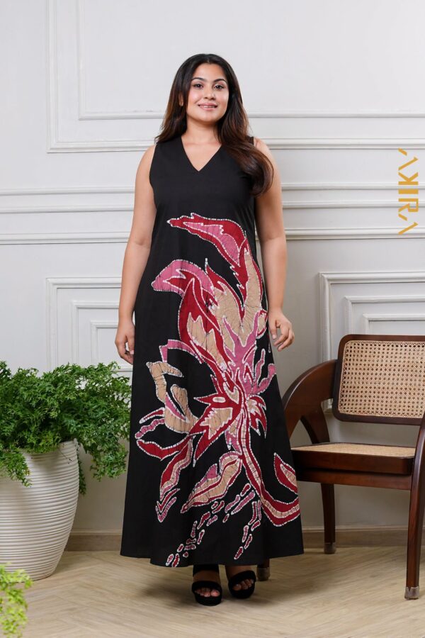 Zinnia Bloom Batik Dress
