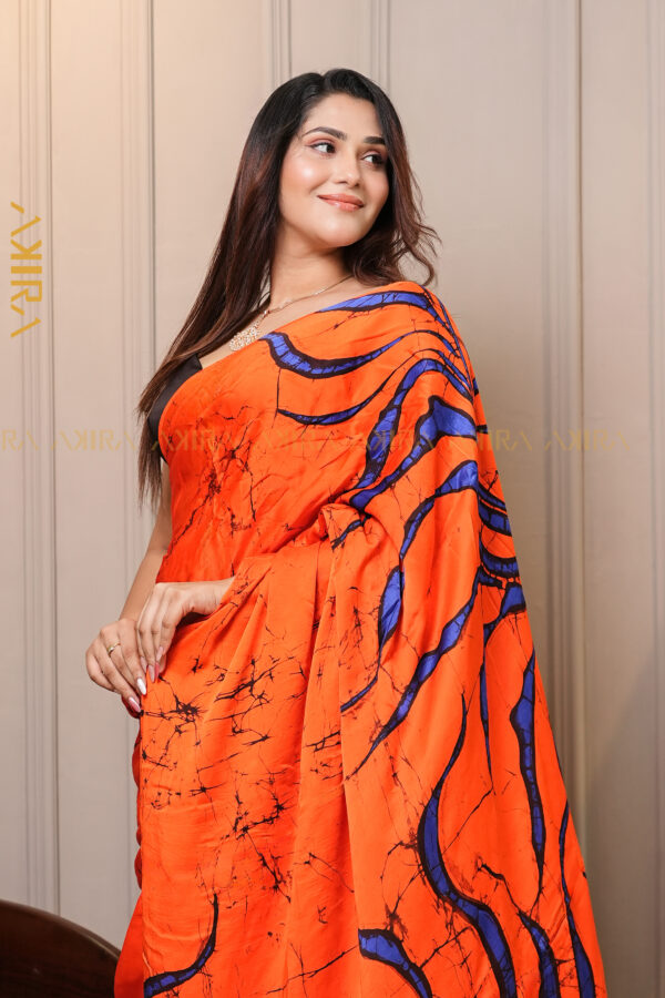 Silken Symphony Batik Saree