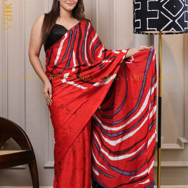 Silken Symphony Batik Saree