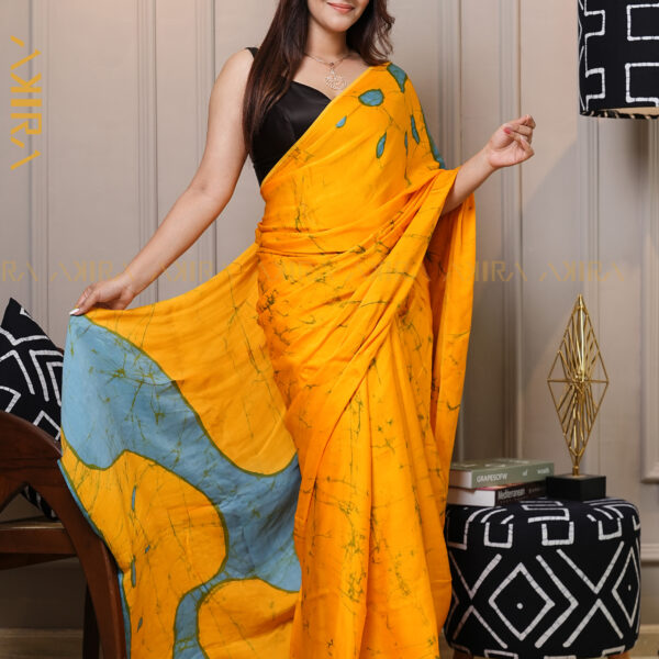 Silken Symphony Batik Saree