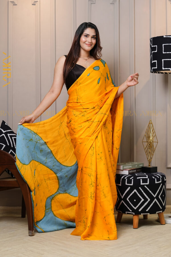 Silken Symphony Batik Saree
