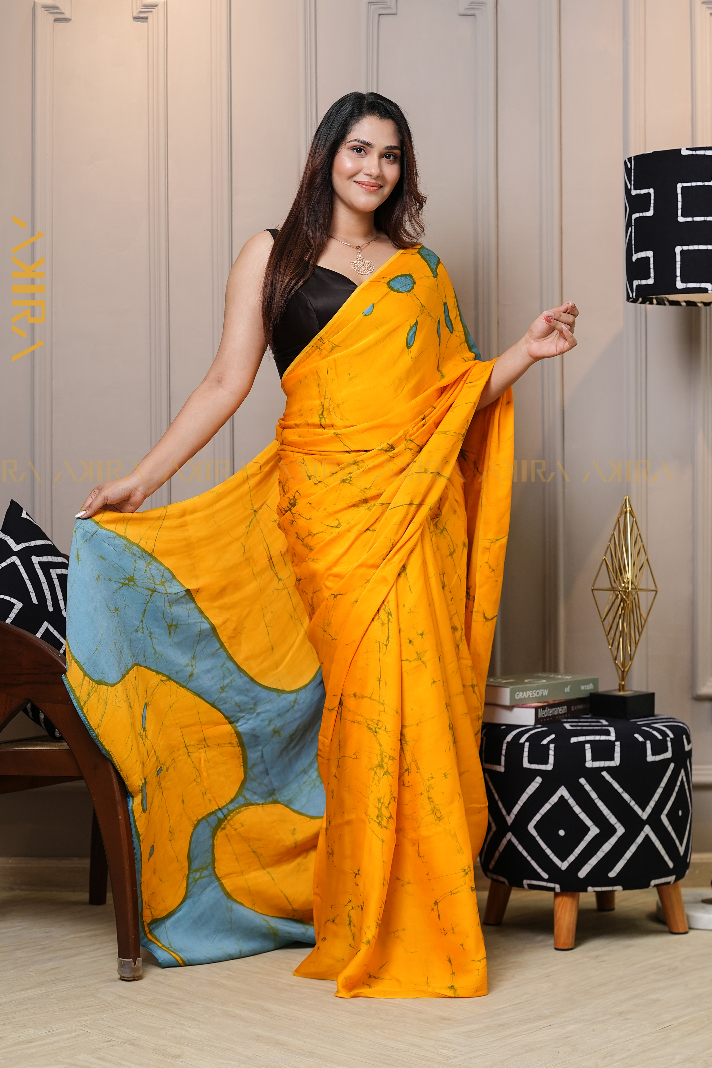 Silken Symphony Batik Saree