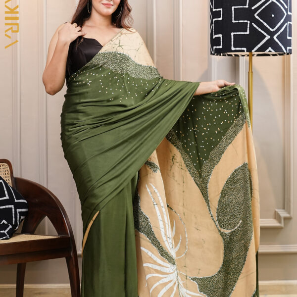 Silken Symphony Batik Saree