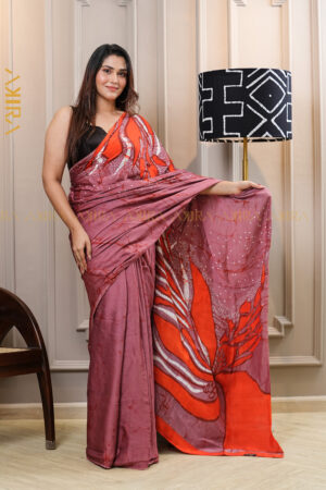 Silken Symphony Batik Saree