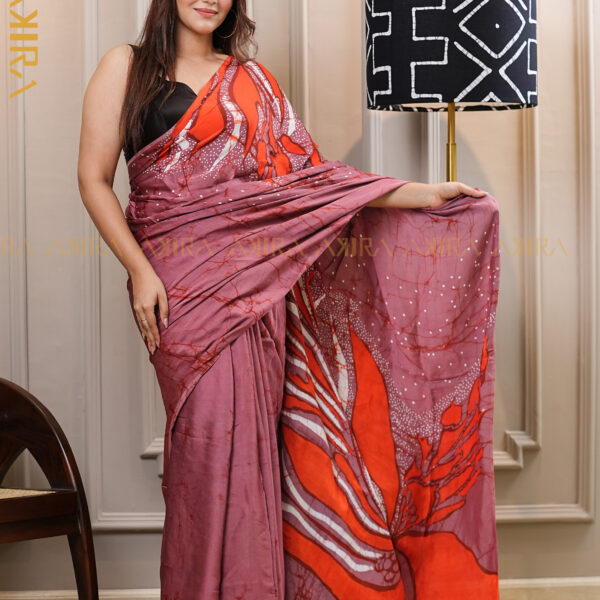 Silken Symphony Batik Saree