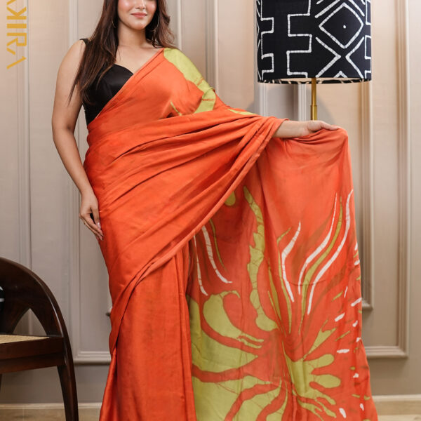 Silken Symphony Batik Saree