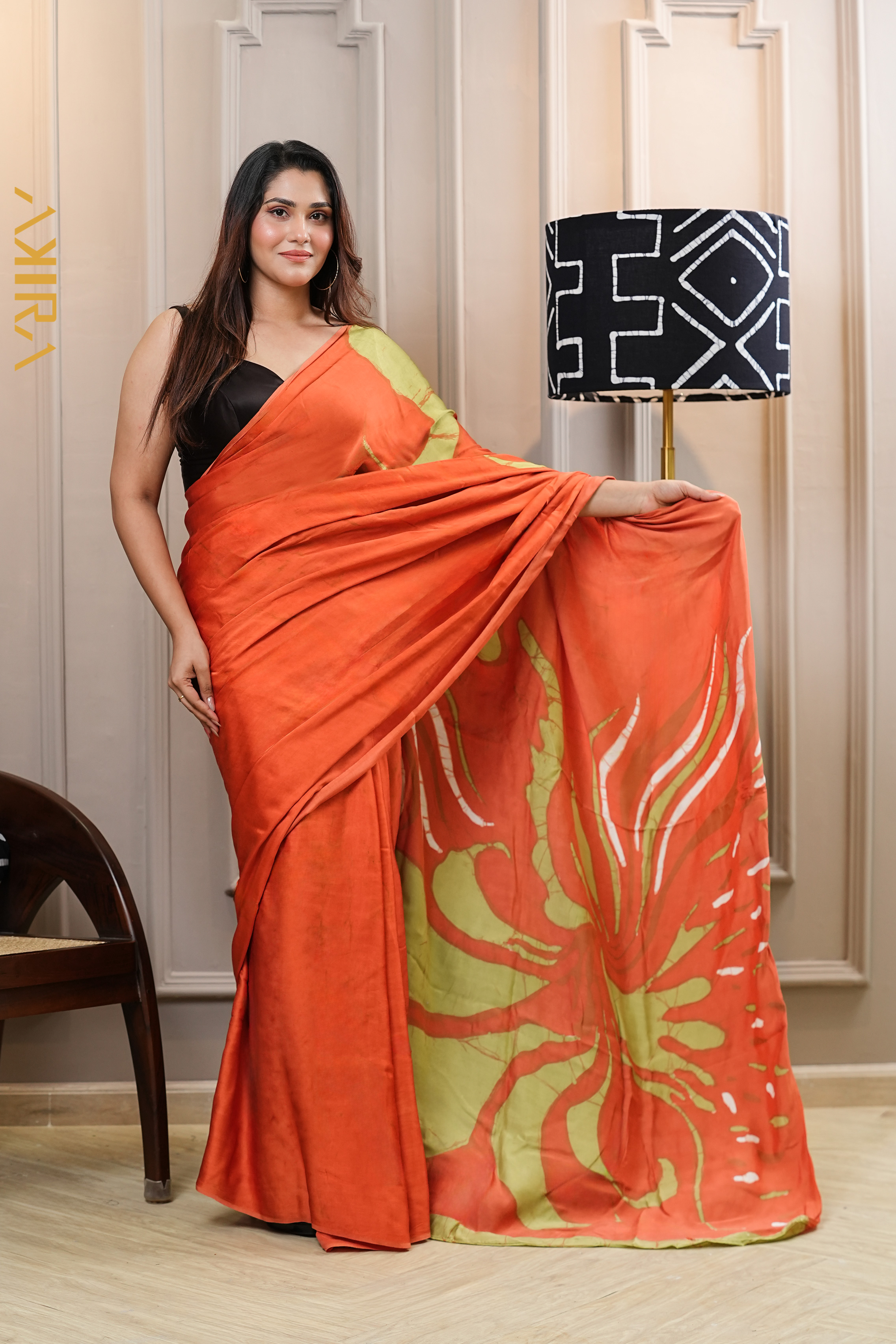 Silken Symphony Batik Saree
