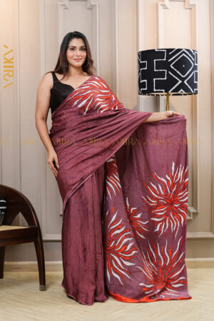 Silken Symphony Batik Saree