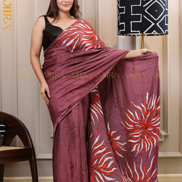 Silken Symphony Batik Saree