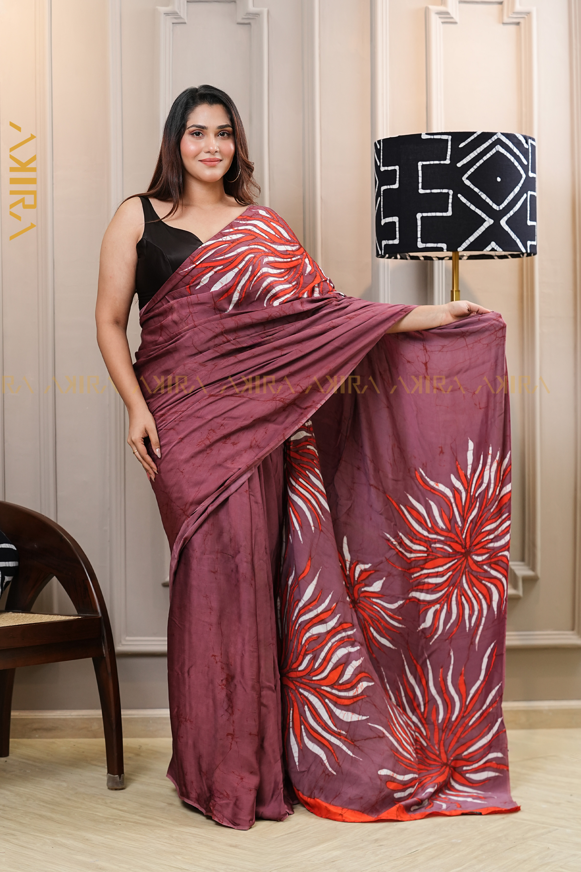 Silken Symphony Batik Saree