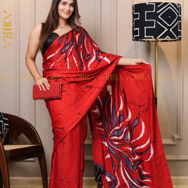 Silken Symphony Batik Saree