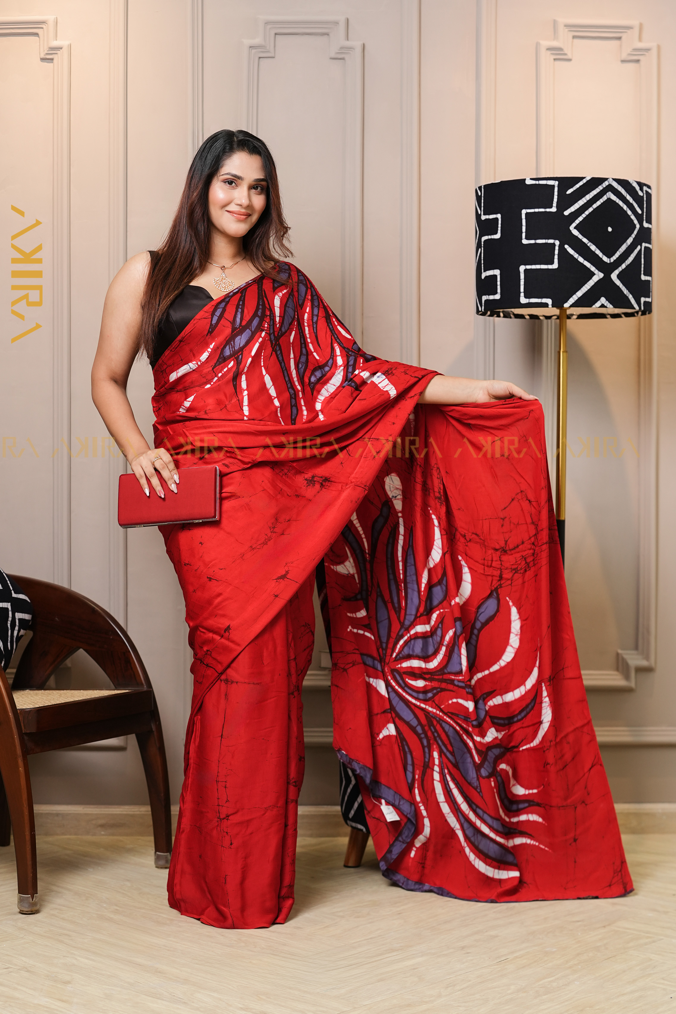 Silken Symphony Batik Saree