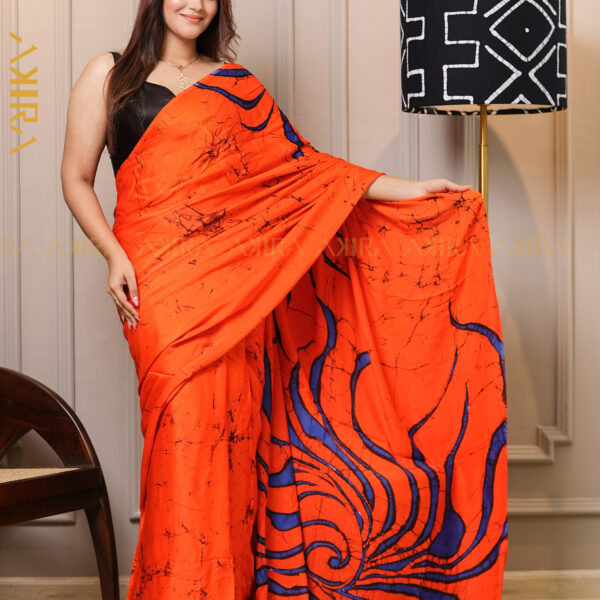 Silken Symphony Batik Saree