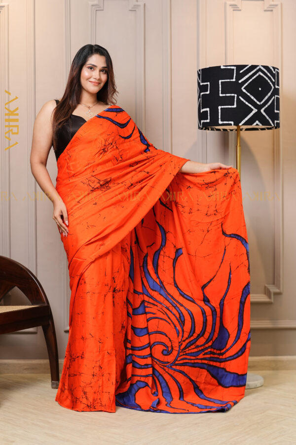 Silken Symphony Batik Saree
