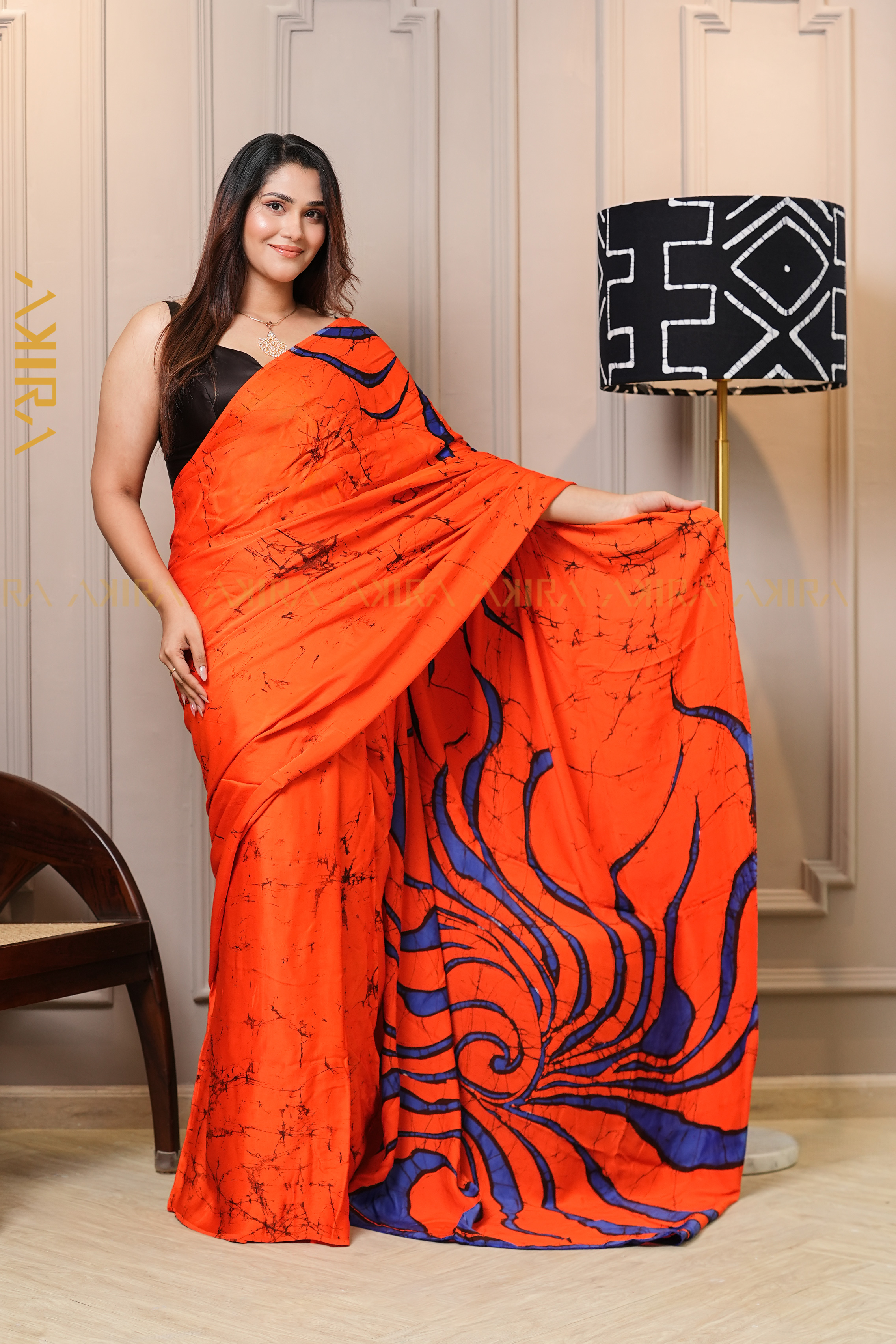 Silken Symphony Batik Saree