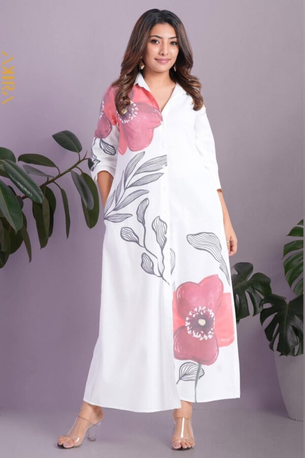 Crimson Bougainvillea Dress