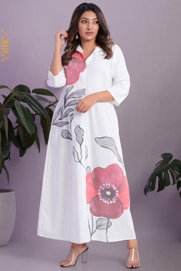 Crimson Bougainvillea Dress