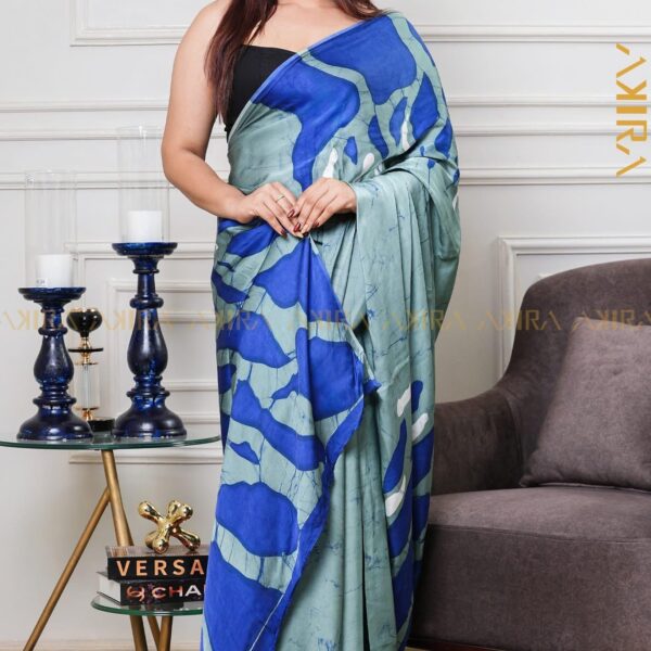 Silken Symphony Batik Saree