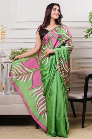 Silken Symphony Batik Saree