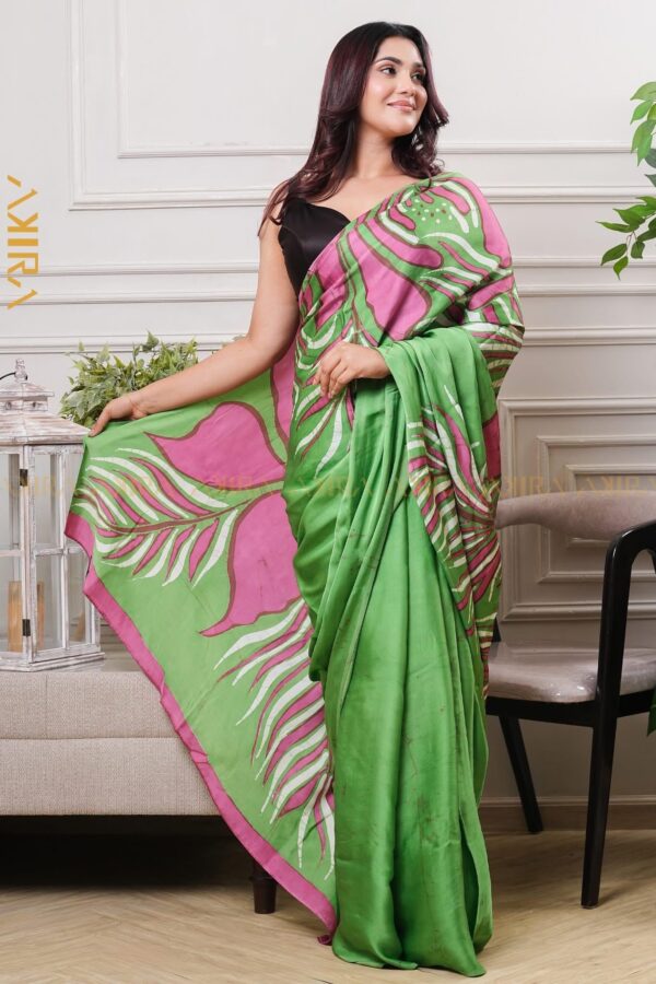 Silken Symphony Batik Saree