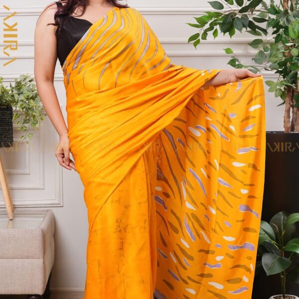 Silken Symphony Batik Saree