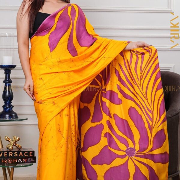 Silken Symphony Batik Saree