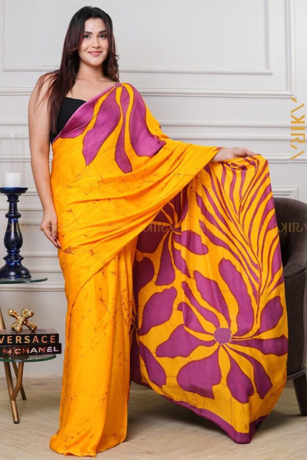 Silken Symphony Batik Saree