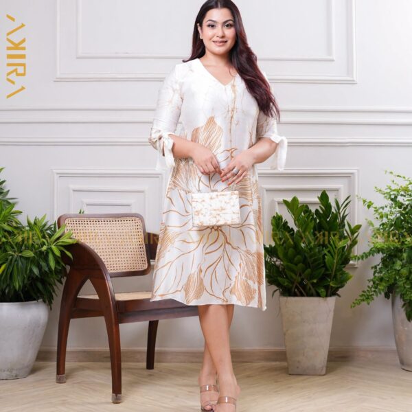 Sapphire Petal Silk Dress
