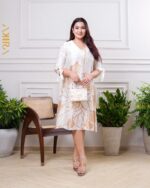 Sapphire Petal Silk Dress
