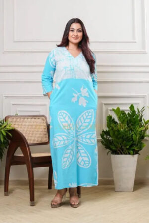 Sapphire Petal Batik Dress