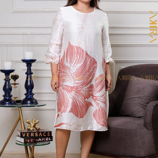 Lotus Majesty Silk Dress