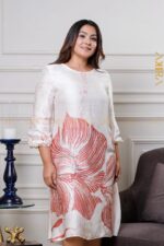 Lotus Majesty Silk Dress