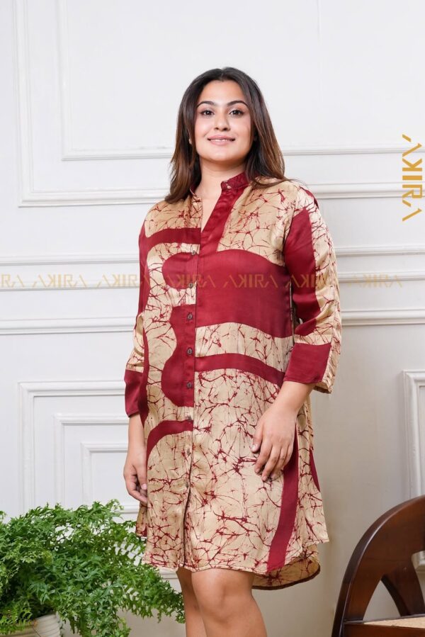 Twlight Detail Silk Dress