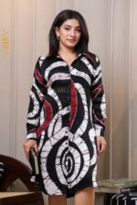 Maribel Batik Silk Party Dress