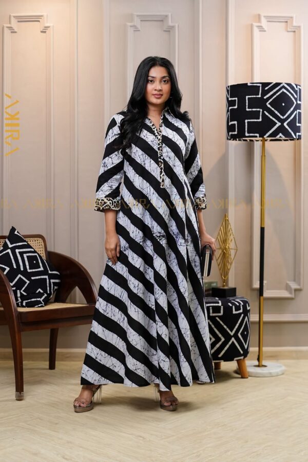 Zigzag Line Batik Dress