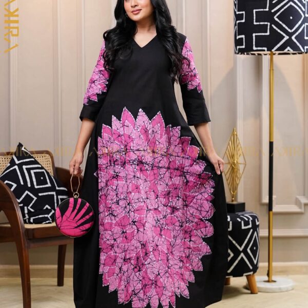 Lotus Charm Batik Dress