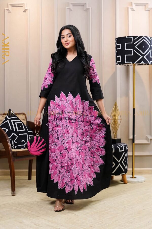 Lotus Charm Batik Dress