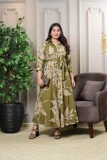 Emerald Designer Batik Dress