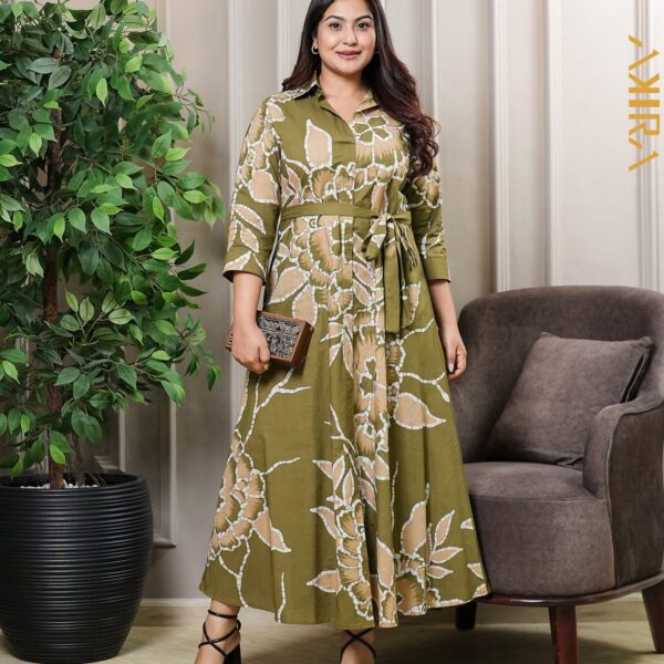 Emerald Designer Batik Dress