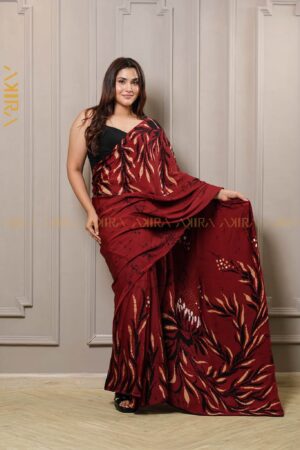 Royal Elegance Batik Silk Saree