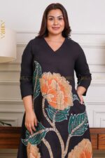 Midnight Flora Batik Dress