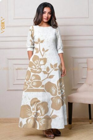 Safiya Gold Veli Batik Dress