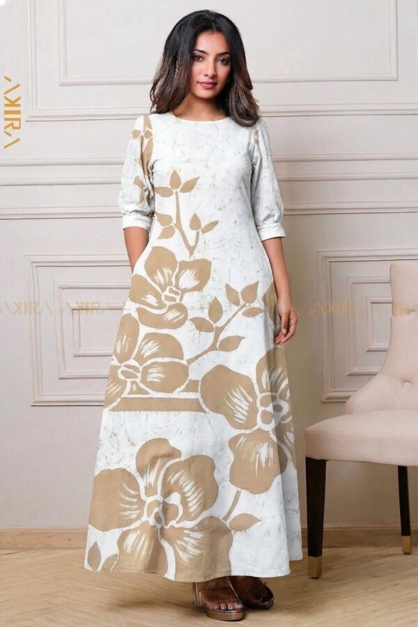 Safiya Gold Veli Batik Dress