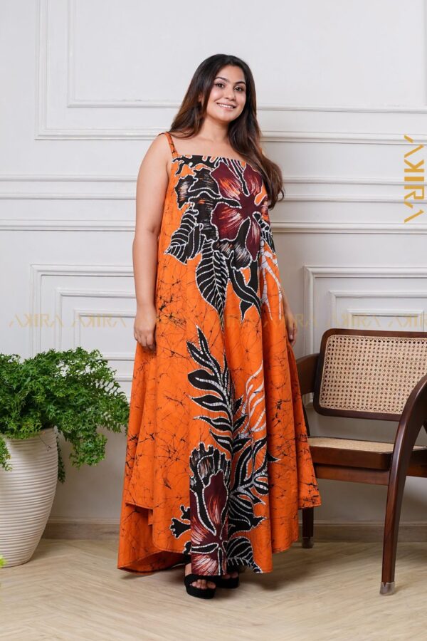 Saffron Marigold Batik Dress