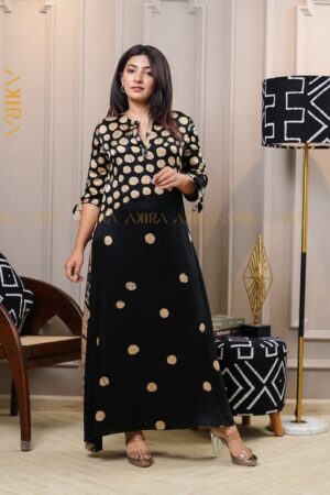 Lucienne Batik Silk Party Dress