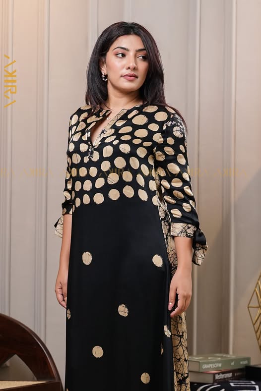 Lucienne Batik Silk Party Dress