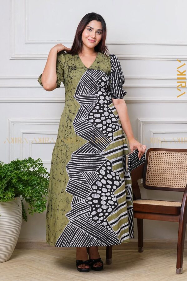Marovina Detail Batik Dress