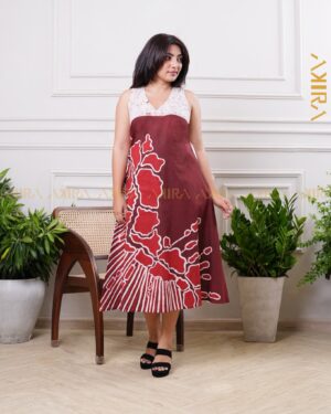 Oasis Palm Batik Dress