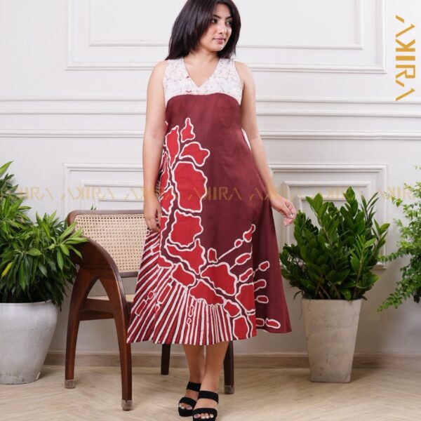 Oasis Palm Batik Dress