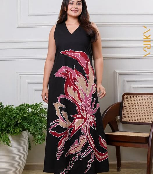 Zinnia Bloom Batik Dress